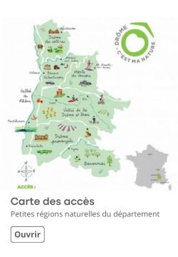 Carte des accès de la Drôme