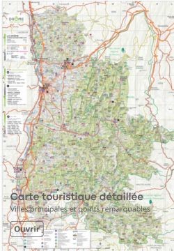 Carte touristique détaillée de la Drôme