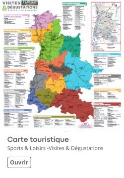 Carte touristique des sports loisirs visites et dégustations en Drôme