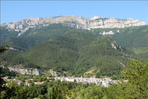 Vue sur le village Châtillon-en-Diois